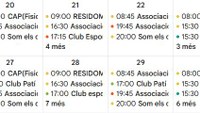 L'Ajuntament fa públic el calendari amb la disponibilitat de les sales i equipaments